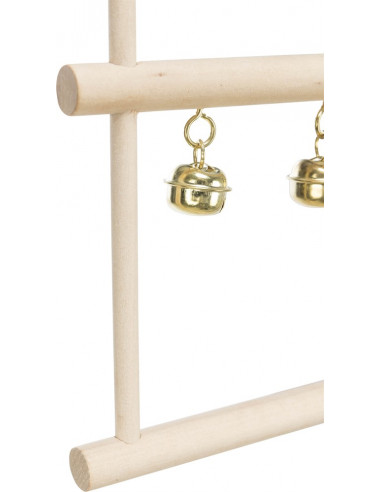 Trätrapets m 2 bjällror 12x20 cm