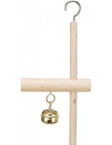 Trätrapets m 2 bjällror 12x20 cm