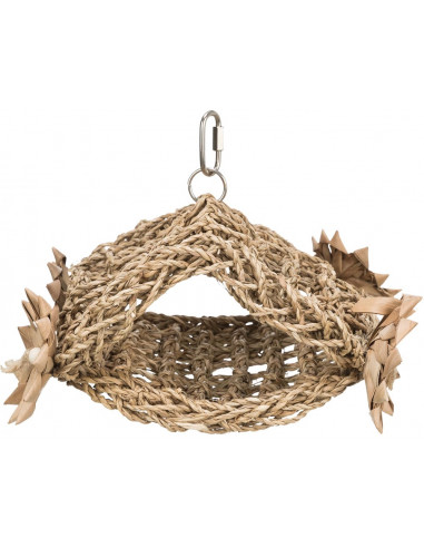 Fågeltält hängande, sjögräs, 19 × 22 cm