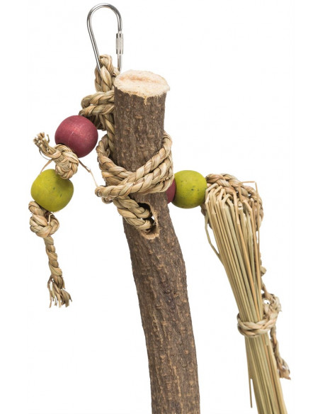 Papegoj/parakitleksak, naturmaterial