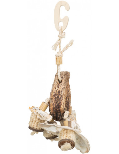 Naturleksak, mahogny/snäckor