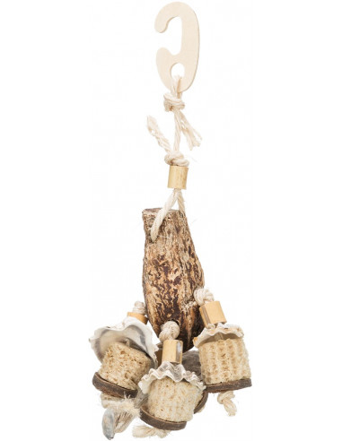 Naturleksak, mahogny/snäckor