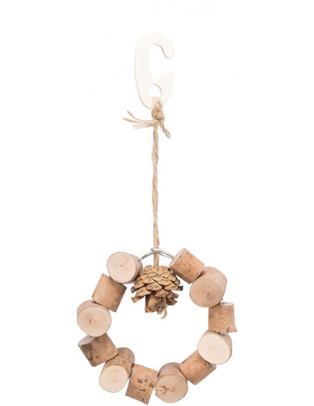 Naturleksak ring-gunga, trä, ø 11 cm