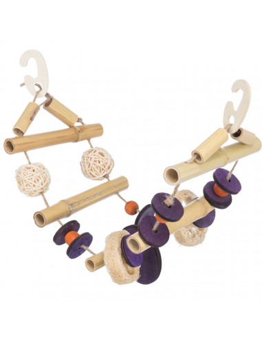 Fågelleksak hängstege med leksaker