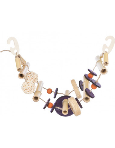 Fågelleksak hängstege med leksaker