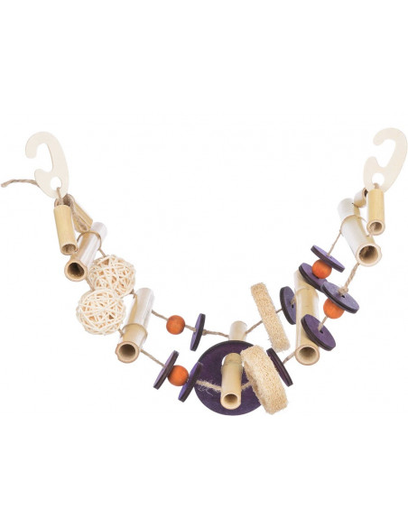 Fågelleksak hängstege med leksaker