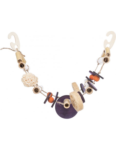 Fågelleksak hängstege med leksaker