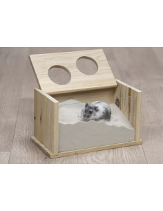 Sandbad, mus/hamster, trä