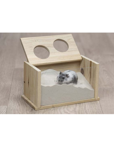 Sandbad, mus/hamster, trä