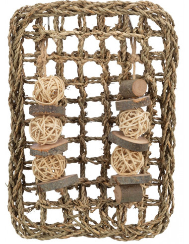 Gnagarmatta med leksaker Sjögräs