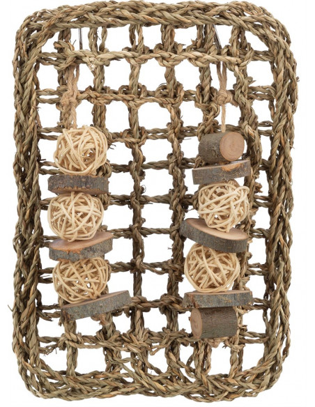 Gnagarmatta med leksaker Sjögräs