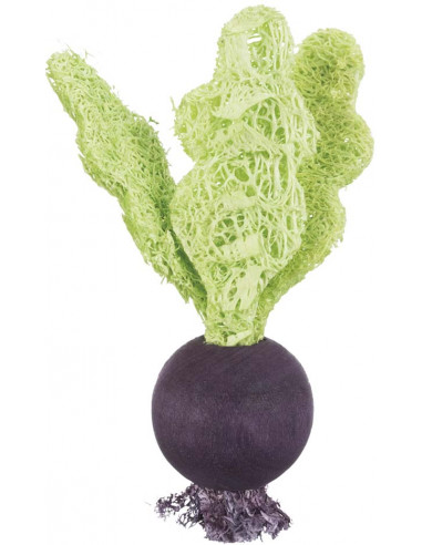 Trälekset med jordgubbe/rödbeta, trä/luffa