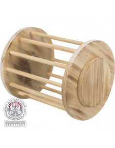 Höhäck/rulle med lock, trä/flamberad, ø 20 × 23 cm 2