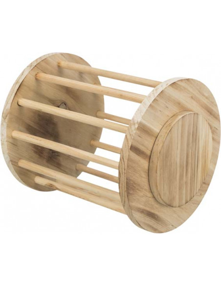 Höhäck/rulle med lock, trä/flamberad, ø 20 × 23 cm