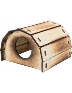 Mikkel trähus, flamberad, 13 × 9 × 12 cm 2