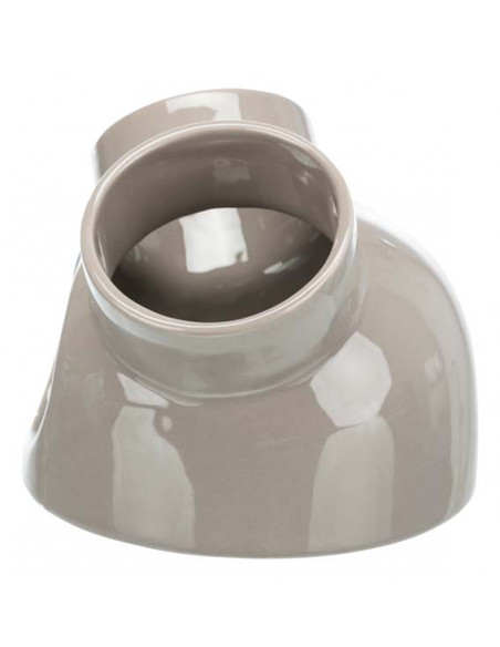 Keramikhus med 3 ingångar, mus, ø 16 × 12 cm, taupe