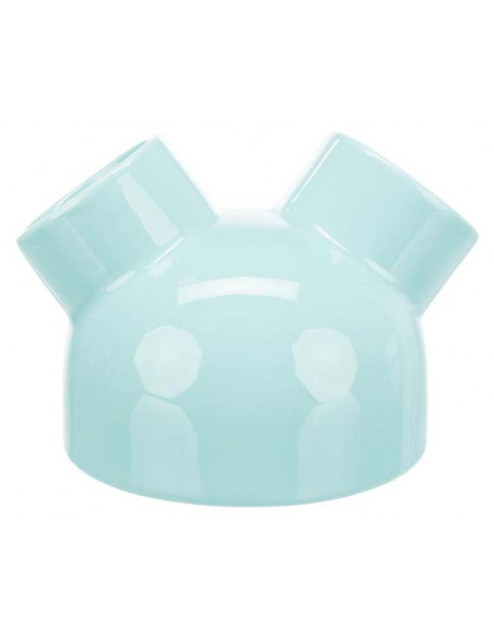 Keramikhus med 3 ingångar, mus, ø 12 × 10 cm, turkos